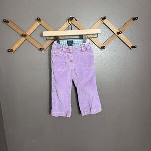 Vintage Mini Boden Girls Purple Corduroy Pants Adjustable Waist Size 2-3Y